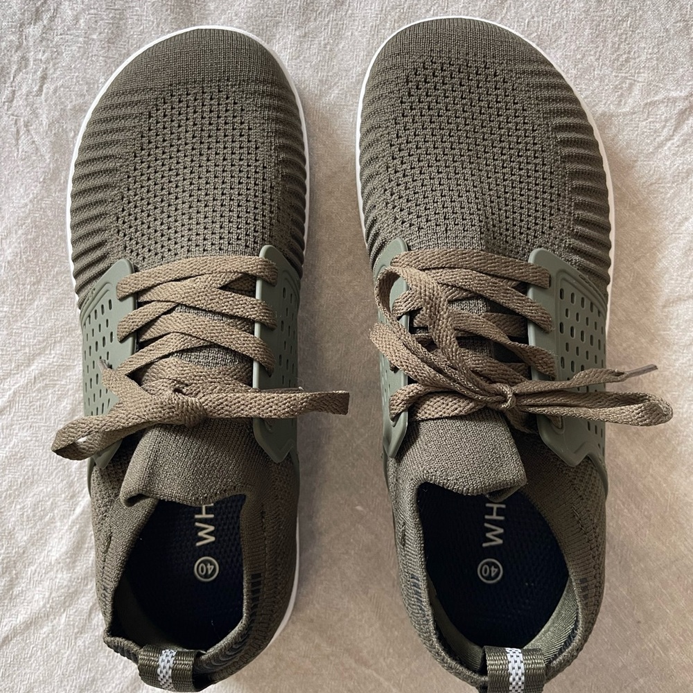 WHITIN Knit Sneakers Olive Green | Size 40 (US Women’s 9) | New, Never Worn